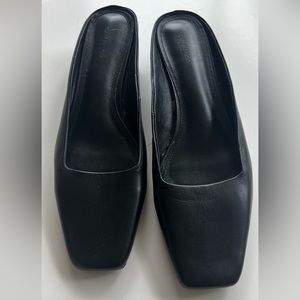 Tony Bianco Black Square Toe Heels